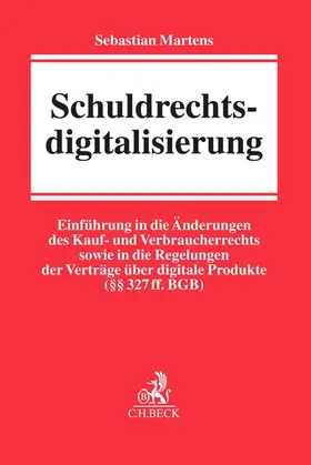 Martens |  Schuldrechtsdigitalisierung | Buch |  Sack Fachmedien