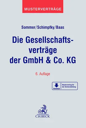 Sommer |  Die Gesellschaftsverträge der GmbH & Co. KG | Buch |  Sack Fachmedien