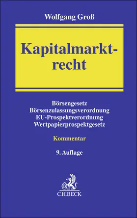 Groß |  Kapitalmarktrecht | Buch |  Sack Fachmedien