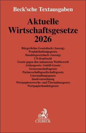  Aktuelle Wirtschaftsgesetze 2026 | Buch |  Sack Fachmedien