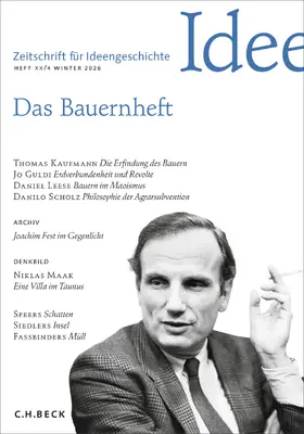 Meinel / Scholz / Schlak |  Zeitschrift für Ideengeschichte Heft XX/4 Winter 2026 | Buch |  Sack Fachmedien