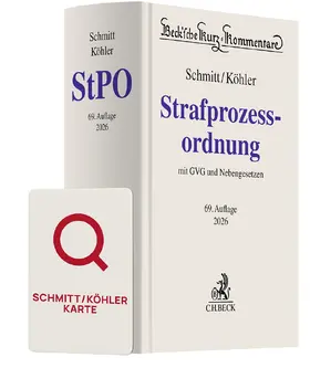 Schmitt / Köhler | Schmitt/Köhler StPO Chat-Book 2026 | Medienkombination | 978-3-406-84591-8 | www2.sack.de