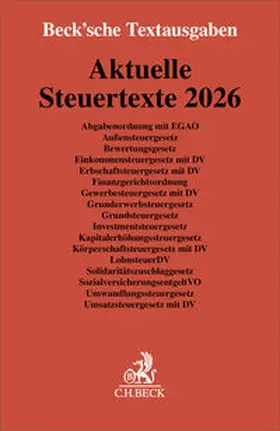  Aktuelle Steuertexte 2026 | Buch |  Sack Fachmedien