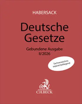 Habersack / Schönfelder |  Deutsche Gesetze Gebundene Ausgabe II/2026 | Buch |  Sack Fachmedien