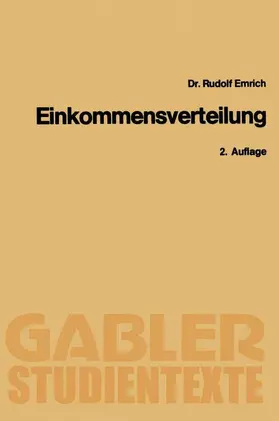 Emrich |  Theorie der Einkommensverteilung | Buch |  Sack Fachmedien