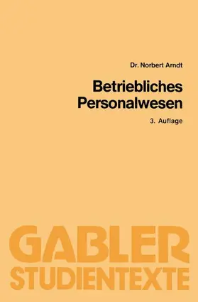 Arndt |  Betriebliches Personalwesen | Buch |  Sack Fachmedien