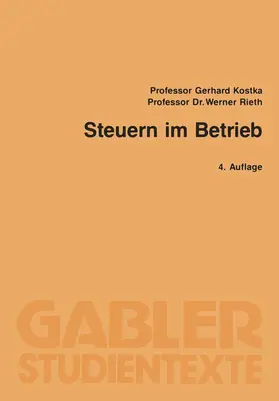Kostka |  Steuern im Betrieb | Buch |  Sack Fachmedien