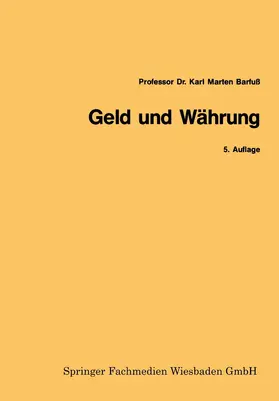 Barfuss |  Geld und Währung | Buch |  Sack Fachmedien