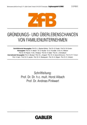 Pinkwart / Albach | Gründungs- und Überlebenschancen von Familienunternehmen | Buch | 978-3-409-12330-3 | sack.de