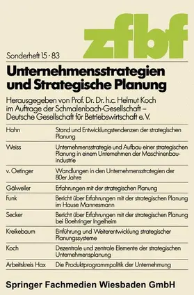 Koch |  Unternehmensstrategien und strategische Planung | Buch |  Sack Fachmedien