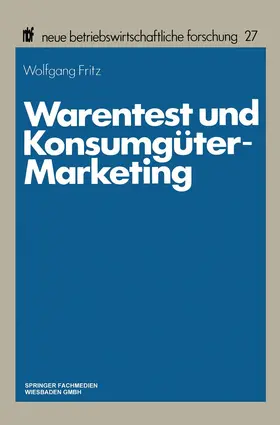 Fritz |  Warentest und Konsumgüter-Marketing | Buch |  Sack Fachmedien