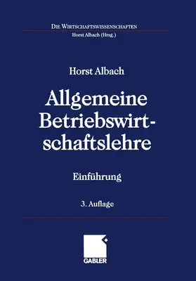 Albach |  Allgemeine Betriebswirtschaftslehre | Buch |  Sack Fachmedien