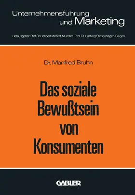 Bruhn |  Das soziale Bewußtsein von Konsumenten | Buch |  Sack Fachmedien