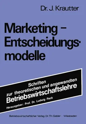 Krautter |  Marketing-Entscheidungsmodelle | Buch |  Sack Fachmedien