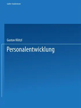 Klötzl |  Personalentwicklung | Buch |  Sack Fachmedien