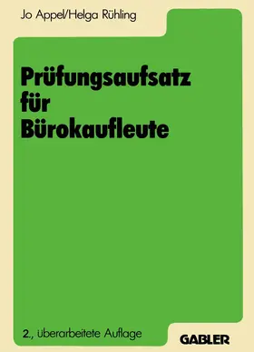 Appel |  Prüfungsaufsatz für Bürokaufleute | Buch |  Sack Fachmedien