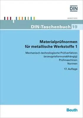 DIN e.V. |  Materialprüfnormen für metallische Werkstoffe 1 | Buch |  Sack Fachmedien