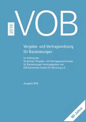 DIN e. V. |  VOB 2016 Gesamtausgabe - Buch mit E-Book | Buch |  Sack Fachmedien