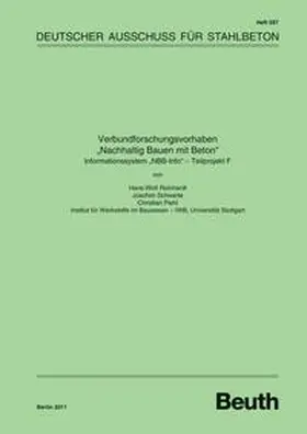 Piehl / Reinhardt / Schwarte |  Verbundforschungsvorhaben "Nachhaltig Bauen mit Beton" | Buch |  Sack Fachmedien