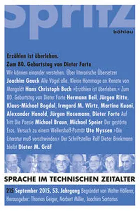 Sartorius / Geiger / Miller |  Erzählen ist Überleben. Zum 80. Geburtstag von Dieter Forte | Buch |  Sack Fachmedien