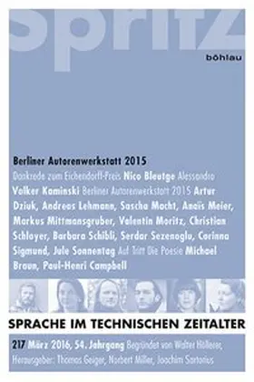 Geiger / Miller / Sartorius |  Berliner Autorenwerkstatt 2015 | Buch |  Sack Fachmedien