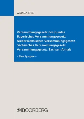 Weingarten |  Versammlungsgesetz des Bundes | Buch |  Sack Fachmedien