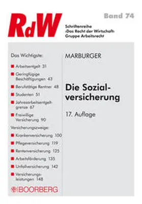 Marburger |  Die Sozialversicherung | Buch |  Sack Fachmedien