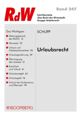 Schupp |  Urlaubsrecht | eBook | Sack Fachmedien