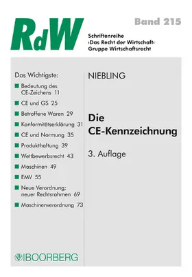 Niebling |  Die CE Kennzeichnung | eBook | Sack Fachmedien
