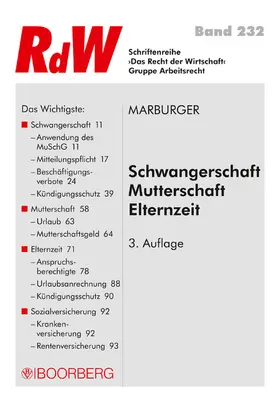 Marburger |  Schwangerschaft - Mutterschaft - Elternzeit | eBook | Sack Fachmedien