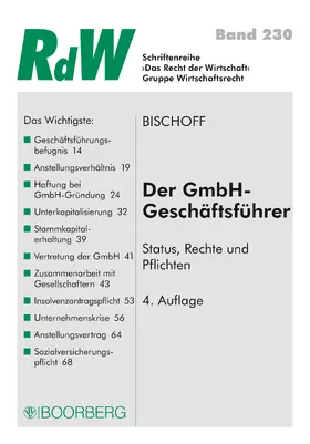 Bischoff |  Der GmbH-Geschäftsführer | eBook | Sack Fachmedien