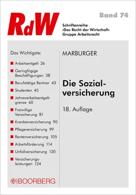 Marburger | Die Sozialversicherung | Buch | 978-3-415-06359-4 | sack.de