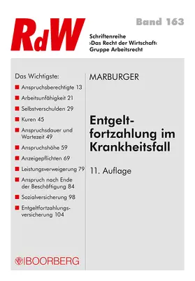Marburger |  Entgeltfortzahlung im Krankheitsfall | Buch |  Sack Fachmedien