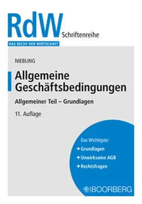 Niebling |  Allgemeine Geschäftsbedingungen | eBook | Sack Fachmedien