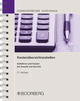 Scheungrab | Kostenübersichtstabellen | Buch | 978-3-415-07720-1 | sack.de