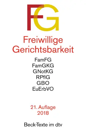Freiwillige Gerichtsbarkeit: FGG | Buch | 978-3-423-05527-7 | sack.de
