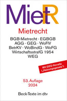  Mietrecht: MietR | Buch |  Sack Fachmedien