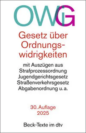  Gesetz über Ordnungswidrigkeiten. OWiG | Buch |  Sack Fachmedien