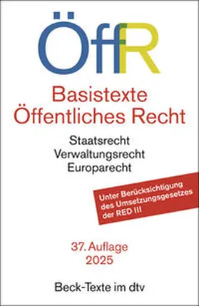  Basistexte Öffentliches Recht. ÖffR | Buch |  Sack Fachmedien