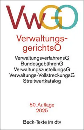  Verwaltungsgerichtsordnung, Verwaltungsverfahrensgesetz. VwGO | Buch |  Sack Fachmedien