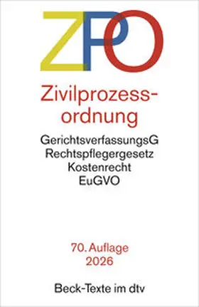  Zivilprozessordnung. ZPO | Buch |  Sack Fachmedien