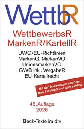  Wettbewerbsrecht, Markenrecht und Kartellrecht. WettbR | Buch |  Sack Fachmedien