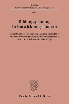  Bildungsplanung in Entwicklungsländern. | Buch |  Sack Fachmedien