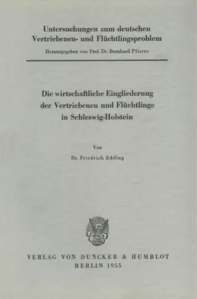 Pfister |  Untersuchungen zum deutschen Vertriebenen- und Flüchtlingsproblem. | Buch |  Sack Fachmedien
