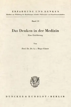 Glaser |  Das Denken in der Medizin. | Buch |  Sack Fachmedien