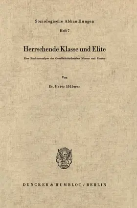 Hübner |  Herrschende Klasse und Elite. | Buch |  Sack Fachmedien