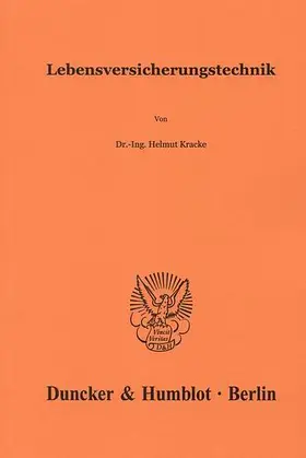 Kracke |  Lebensversicherungstechnik. | Buch |  Sack Fachmedien