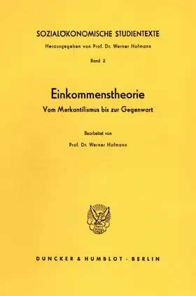  Sozialökonomische Studientexte. | Buch |  Sack Fachmedien