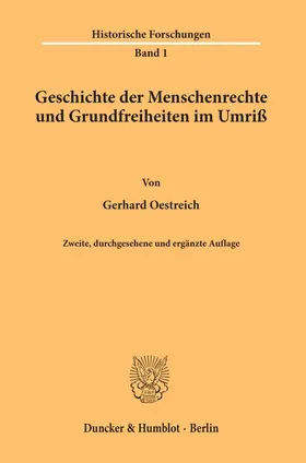 Oestreich |  Geschichte der Menschenrechte und Grundfreiheiten im Umriß. | Buch |  Sack Fachmedien