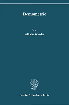 Winkler |  Demometrie. | Buch |  Sack Fachmedien